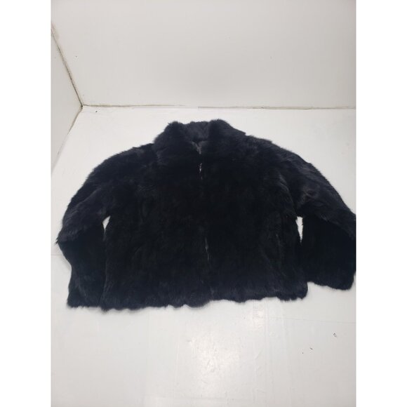 Arielle by Navarre Fur Co. Black Genuine Rabbit Fur Jacket Size 2X Pre Owned - Picture 1 of 9